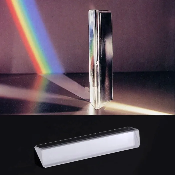 Verre optique K9 - réfléchissant à angle droit - prisme de couleur triangulaire