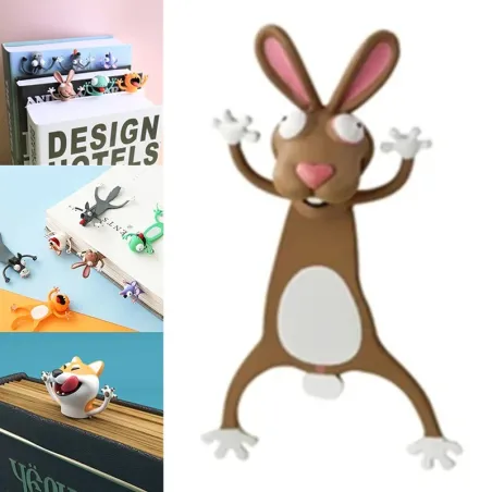 3D bogmærker - dyreformet - til bøger / notesbøger