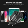 3 USB-porter lader - 3.0 hurtiglading