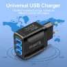 3 USB-porter lader - 3.0 hurtiglading