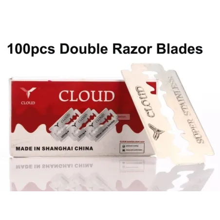 CLOUD - parranajokoneen terät - kaksoisreuna - ruostumaton teräs - 100 kpl