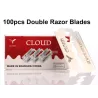 CLOUD - żyletki do golenia - dwuostrzowe - stal nierdzewna - 100 sztukGolenie