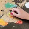 Carte à gratter noire - carte du monde - sticker mural