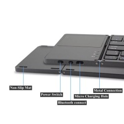 Faltbare Bluetooth-Tastatur - mit Touchpad - ultradünn