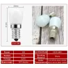 3W - E14 - AC 220V - LED - kjøleskapspære - 2 stk.
