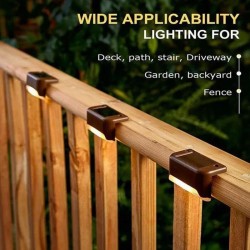 Luzes de deck solar - pátio - cerca - jardim - à prova d'água - LED