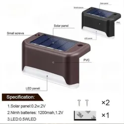 Solar dekk lys - uteplass - gjerde - hage - vanntett - LED