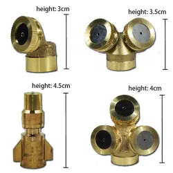 Gartensprüher - Düse - Sprinkler - Gartenwasserbewässerung - Messing - 1 / 2 / 3 / 4 Löcher
