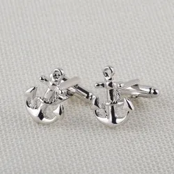 Boat anchor - silver cufflinksCufflinks