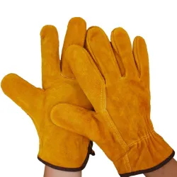 Safety / work gloves - fireproof - cow leather - for welding / solderingWelding