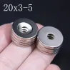 N35 - aimant néodyme - disque puissant - 20 mm * 3 mm - avec trou de 5 mm