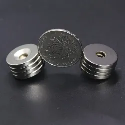 N35 - aimant néodyme - disque puissant - 20 mm * 3 mm - avec trou de 5 mm