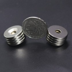 N35 - neodymium magnet - strong disk - 20mm * 3 mm - with 5mm holeN35