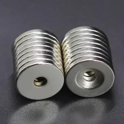 N35 - aimant néodyme - disque puissant - 20 mm * 3 mm - avec trou de 5 mm