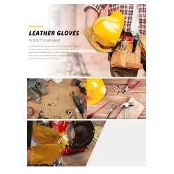 Gants de sécurité / travail - extensibles - coupe du bois / jardinage - cuir