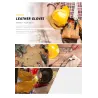Gants de sécurité / travail - extensibles - coupe du bois / jardinage - cuir
