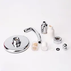 Pomme de douche ronde - avec filtre - amovible - économie d'eau