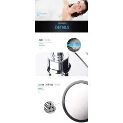 Round shower head - with filter - detachable - water savingShower Heads