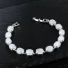 Elegant armbånd - naturlig måneskinnstein - 925 sterling sølv