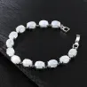 Elegant armbånd - naturlig måneskinnstein - 925 sterling sølv