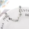 Bracelet élégant - fleurs zircon - coeurs - argent 925