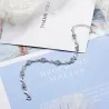 Bracelet élégant - fleurs zircon - coeurs - argent 925