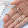 Elegancka bransoletka - cyrkoniowe kwiaty - serca - srebro próby 925Bransoletki