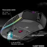 BM600 - souris gaming RGB sans fil - design nid d'abeille - rechargeable - USB - 2.4G