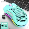 BM600 - draadloze RGB-gamingmuis - honingraatontwerp - oplaadbaar - USB - 2.4GMuizen
