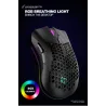 BM600 - trådløs RGB gaming mus - honeycomb design - genopladelig - USB - 2.4G