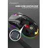 BM600 - trådløs RGB gaming mus - honeycomb design - genopladelig - USB - 2.4G