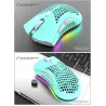 BM600 - trådløs RGB gaming mus - honeycomb design - genopladelig - USB - 2.4G