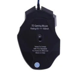 Kablet gaming optisk mus - LED - 5500DPI