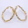 Boucles d'oreilles créoles dorées avec cristaux