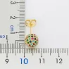 Ball shaped earrings - with colorful crystalsEarrings