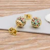 Ball shaped earrings - with colorful crystalsEarrings