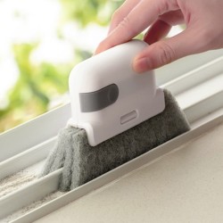 2 i 1 spor rengjøringsverktøy - rengjøringsbørste for vindu / dørkarm - klut