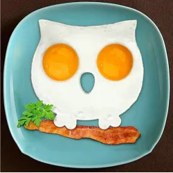 Silicone egg mold - owl shapeEgg shapers