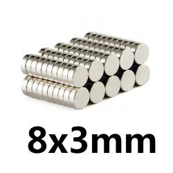 N35 - neodymmagnet - rund skive - 8mm * 3mm