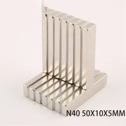 N40 - neodymmagnet - starkt rektangulärt block - 50mm * 10mm * 5mm