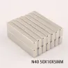 N40 - magnete al neodimio - forte blocco rettangolare - 50mm * 10mm * 5mm
