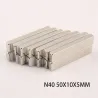 N40 - ímã de neodímio - bloco retangular forte - 50mm * 10mm * 5mm