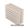 N40 - magnes neodymowy - mocny prostokątny blok - 50mm * 10mm * 5mmN40