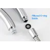 Pommeau de douche carré - 300 trous - haute pression - chrome