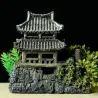 Maison de style chinois en résine - décoration d'aquarium