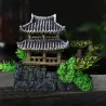 Maison de style chinois en résine - décoration d'aquarium
