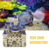 Mini château blanc-bleu - décoration aquarium