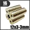 N35 - neodymmagnet - sterk skive - 12mm * 3mm - med 3mm hull