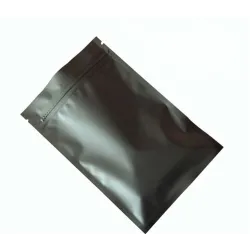 Mattsvart - aluminiumfoliepåsar - återförslutningsbara - blixtlås - 100 st