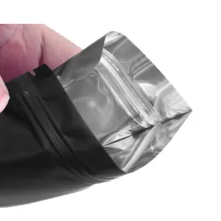 Bolsas de almacenamientoNegro mate - bolsas de papel de aluminio - resellables - ziplock - 100 piezas